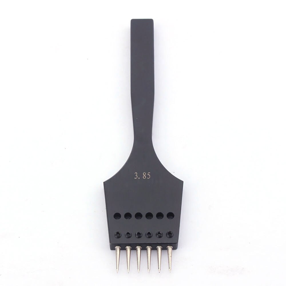 Leather Punch tool Sharp Head Replaceable Pricking Iron Removable Round Hole Punch Leather Craft Chisel 4 Size Available: 3.85mm 6teeth