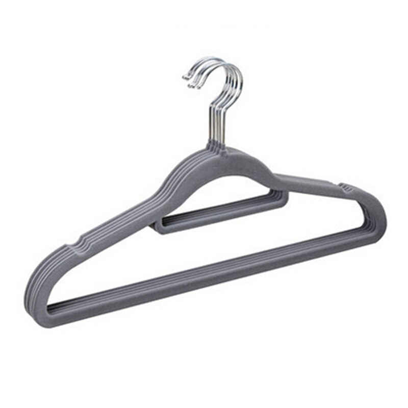 5pcs Non-Slip Velvet Hangers Suit Hanger Ultra Thin Space Saving 360 Degree Hook Strong and Durable Clothes Hanger: 5pcs GY