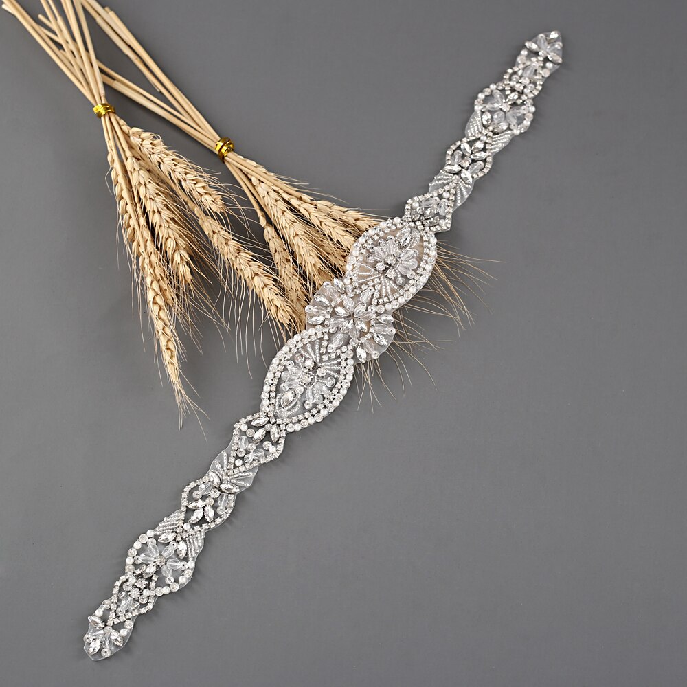 Trixy S234 Damesmode Rrhinestone Riemen Bruiloft Riemen Kralen Bridal Riemen Taille Riem Lint Riem Voor Bruiden Bruidsmeisjes: applique