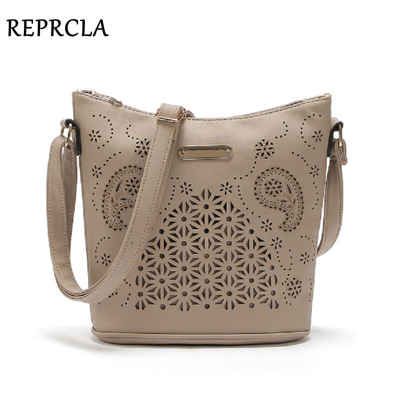 REPRCLA évider femmes seau sacs Vintage sac à bandoulière bandoulière haute capacité femmes Messenger sacs dames sacs à main