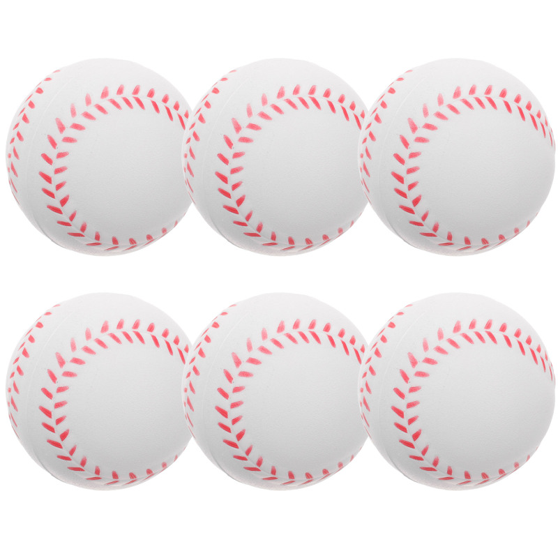 12pcs PU Baseball Soft Sponge Ball Toy Outdoor Sport Practice Trainning Base Ball Kids Decompression Indoor Outdoor Toy Ball