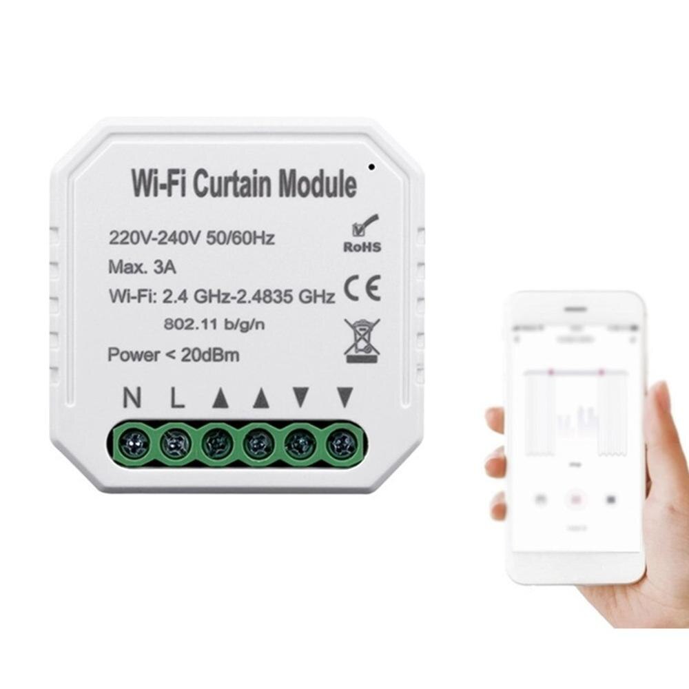 Tuya Smart Curtain Robot Gordijnmotor 3-in-1 Tuya APP / Afstandsbediening Tijdschakelaar, Pull-to-start voor Romeinse T U-sporen  13
