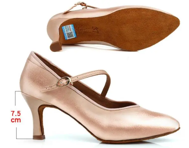 Tanz Frauen Standard Schuhe Satin High Heel Damen Ballroom Dance Schuhe Closed Toe Moderne Quickstep Foxtrot Walzer Tanz Schuhe: Blau / 48