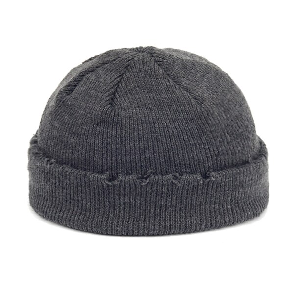 Docker Gebreide Hoeden Voor Vrouwen Gildkruid Mannen Beanie Hat Winter Retro Brimless Meloen Cap Manchet Docker Visser Mutsen Hoeden Voor mannen: gray