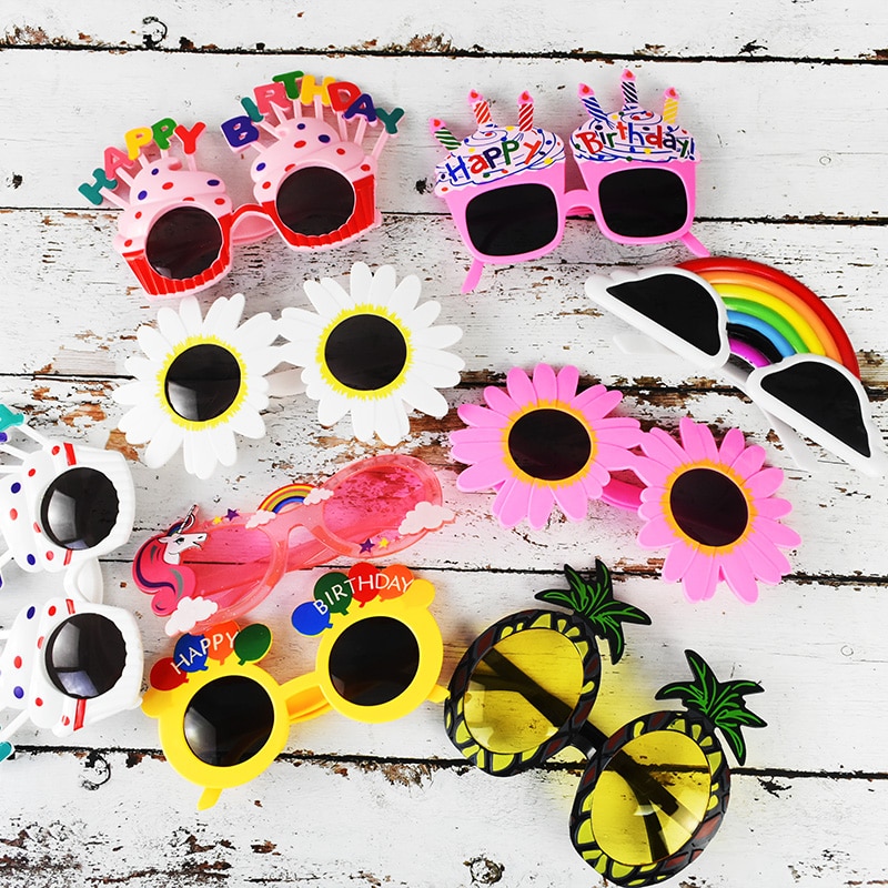 1Pc Grappige Gelukkige Verjaardag Bril Creatieve Verjaardagstaart Brillen Voor Kinderen Volwassen Verjaardag Feestartikelen Foto Booth Props