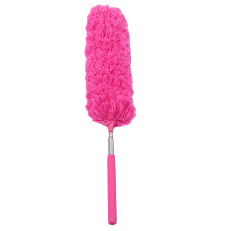 Mini Flexibele Statische Dust Cleaner Duster Thuis Kantoormeubilair Auto Schoonmaken Tool Accessoires Voor Cleaning: Rose red
