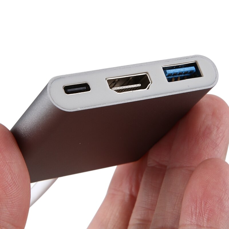 Adaptador USB-C HDMI USB Tipo C A HDMI kabel USB C HDMI 4K USB-C 3 Hub Para dla Apple Aire