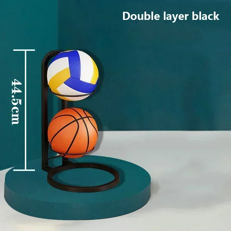 Indoor Children Basketball Storage Rack Put Ball Football Storage Basket Placed Rack Kindergarten Volleyball Stand Holder Space: black