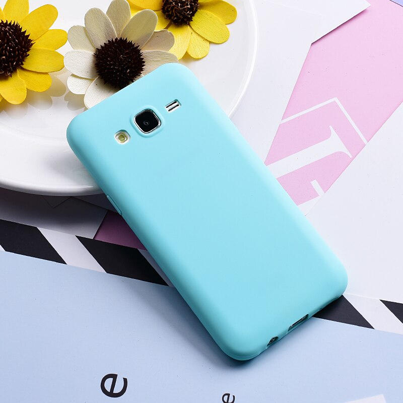 Yokata soft Case For Samsung Galaxy J5 J500F Lovely Candy Color Soft Color Silicone Soft Gel R ubber Phone Back Cover Coque: Color 2