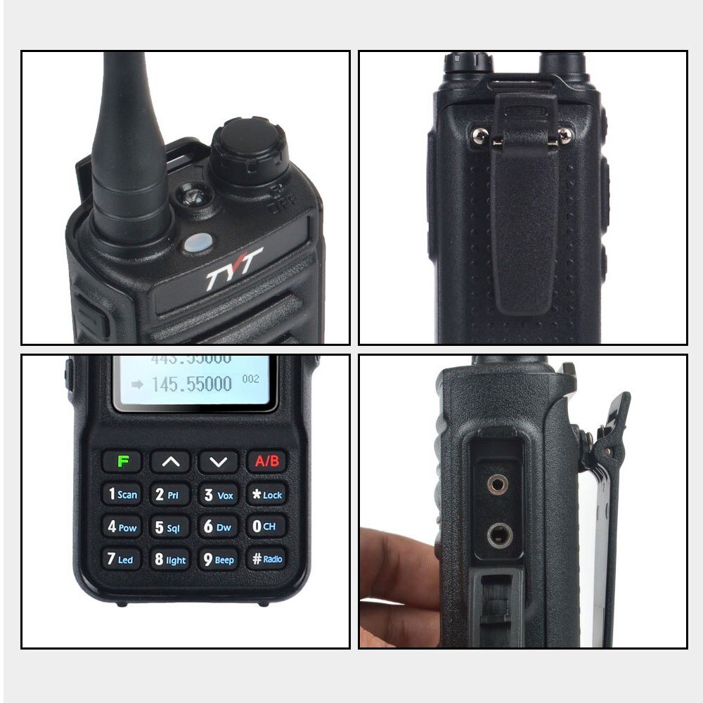 TYT walkie talkie UHF VHF dual band 136-174MHz 400-480MHz 5W 200CH Scrambler VOX FM two way radio