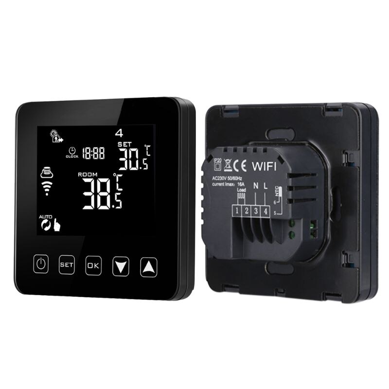 ! Wifi Programmeerbare Thermostaat Echo Alexa Voice Control Elektrische Vloerverwarming Kamer Temperatuurregeling 16A 100-240V