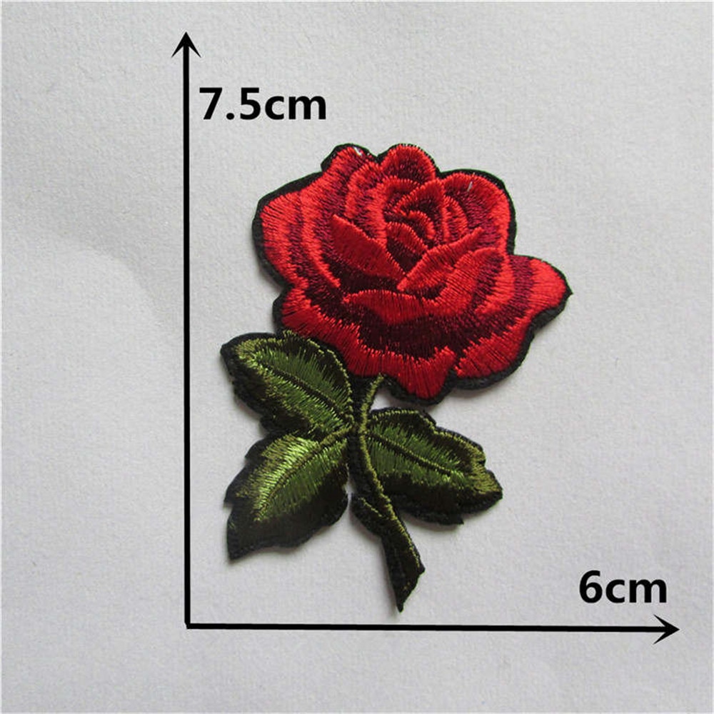 Rose Flower Patches Borduren Applique Kleding Naaien Patch Diy Badge Patch Accessoires 1 Pcs