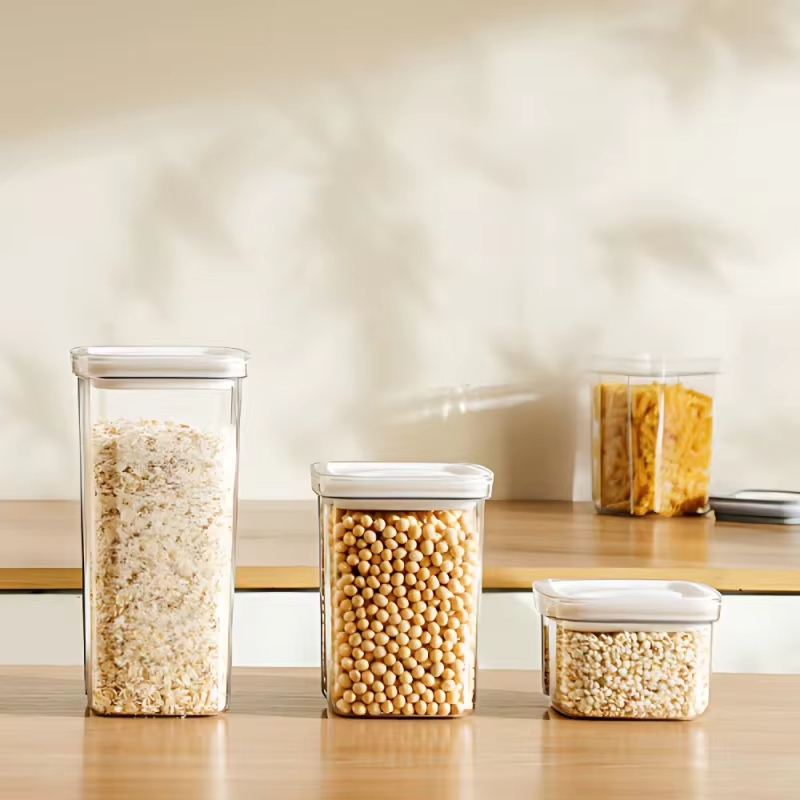 Luchtdichte wasmiddeldispenser Poederopbergdoos Doorzichtige waspoeder Vloeistofcontainer met deksels Pot