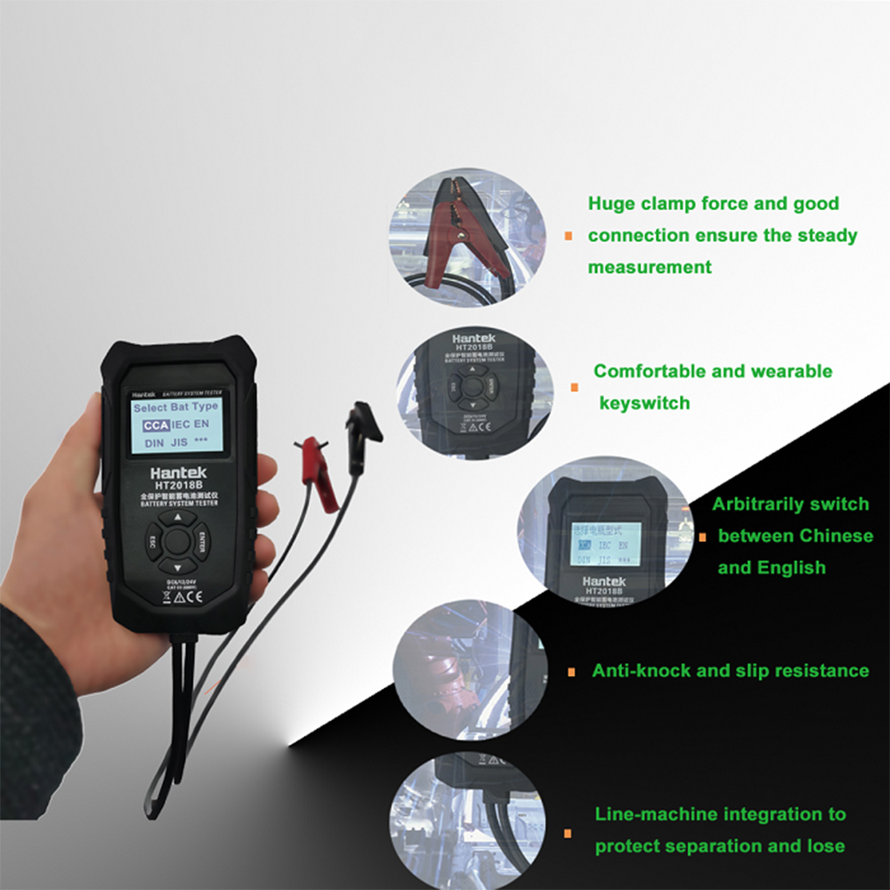 Car Battery Tester Digital Battery Capacity Tester Testing Electric Load Charging System Detect Car Without Removing Battery