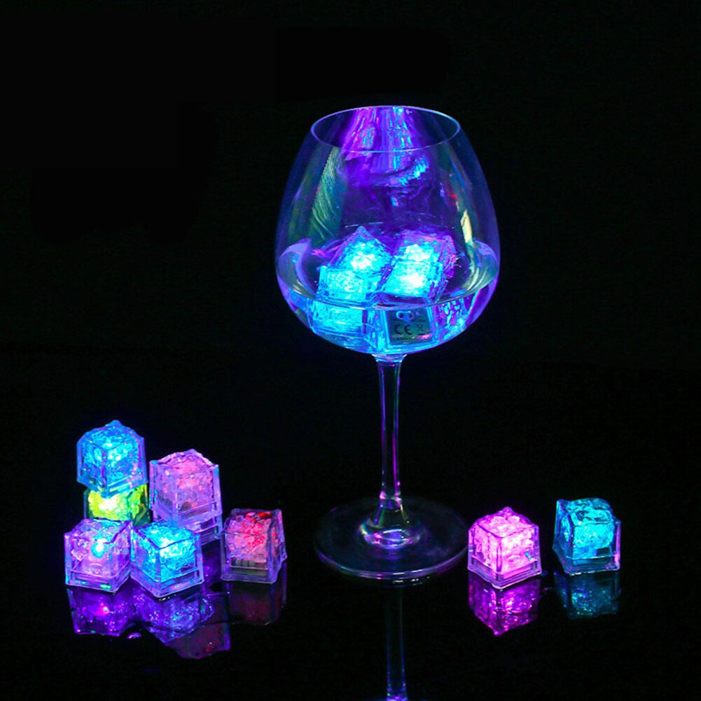 3 stücke LED Eiswürfel glühend Party Ball Blitz Licht Leucht Neon- Hochzeit Festival Weihnachten Bar Wein Glas Dekoration Liefert