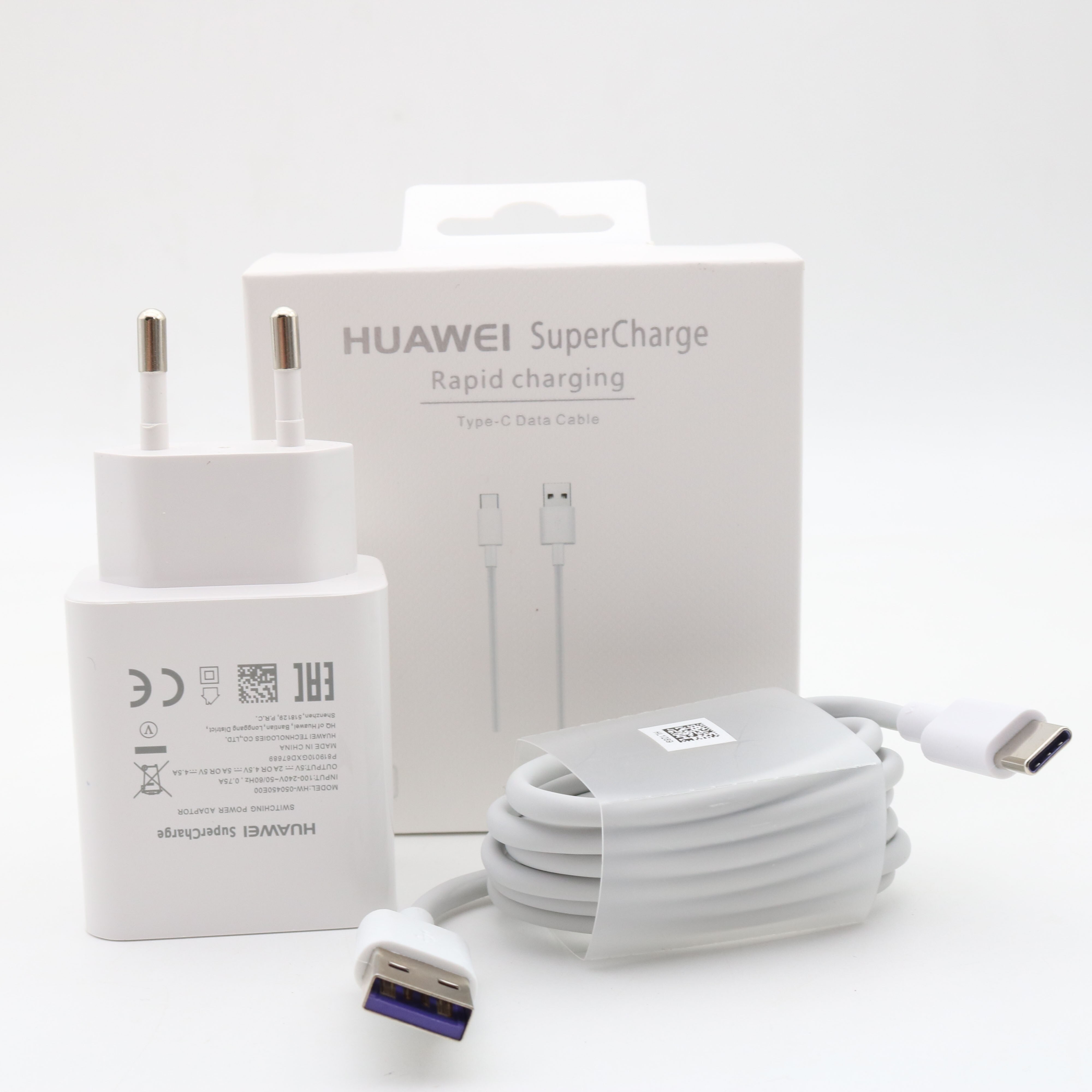 Huawei 5V 4.5A Usb Super Lader Supercharge 5A Type C Kabel Voor Mate 10 20 30 Pro P40 P30 p20 Pro P9 P10 Plus Honor 10 20 V10: With package Set