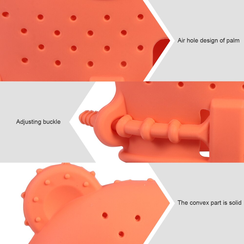 Del bambino Teether silicone Guanto Guanto di Sicurezza Naturale Dentizione Rettifica Guanto