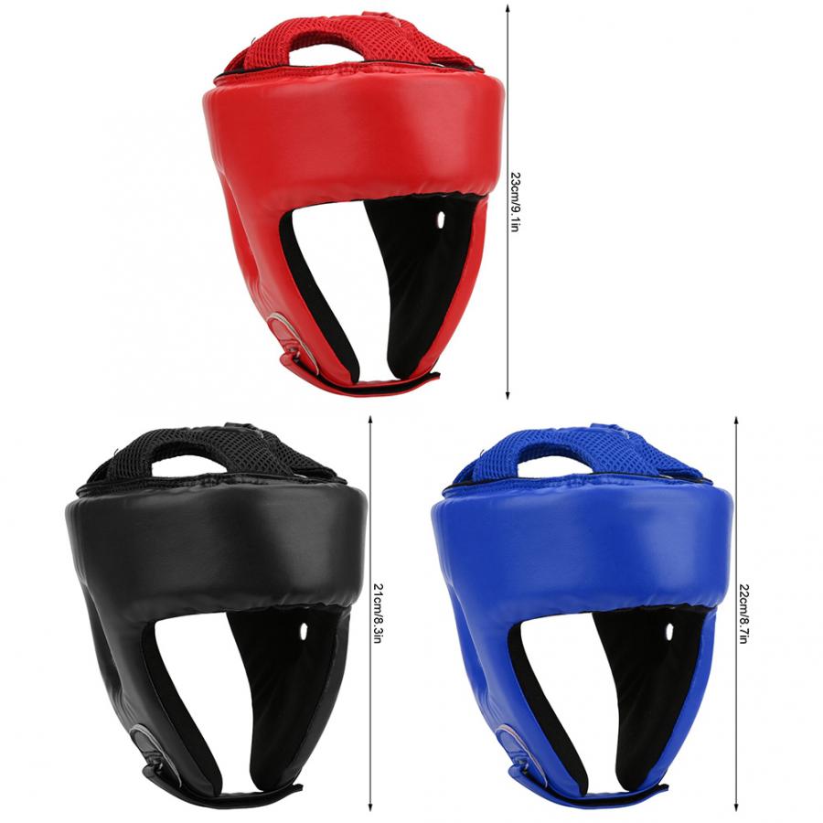 Kick Boxing Helmet PU Half-pack Punching Head Guard Karate Muay Thai Free Fight MMA Sanda Training Adults Kids Protection Gears