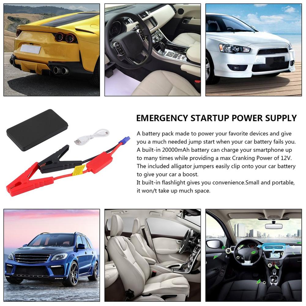 12V 20000 Mah Mini Draagbare Multifunctionele Auto Jump Starter Power Booster Batterij Oplader Emergency Start Oplader