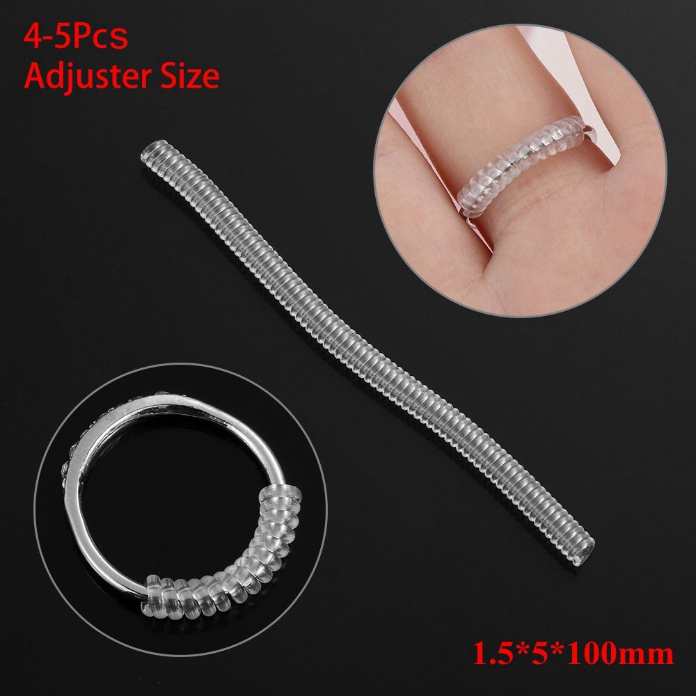 5 PCs/Set Invisible Spiral Ring Size Adjuster for Rings Loose Jewelry Guard Tightener Reducer Resizing Tools Jewelry Tools: 4