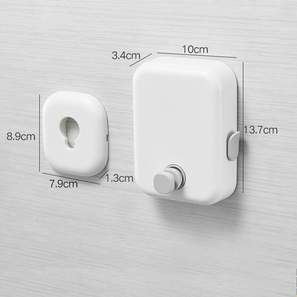 2M Retractable Clothesline Wall-Mounted Indoor Outdoor Washing Clothes Hanger Laundry Drying Line Balcony Invisible Drying Lines