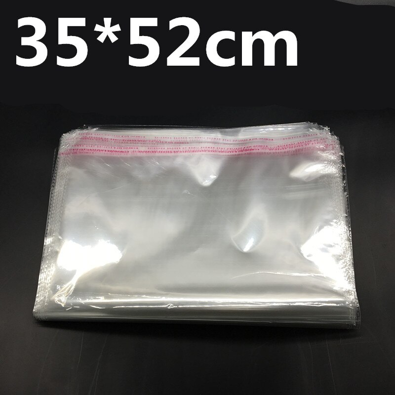 100 Stks Clear Zelfklevend Seal Plastic Zakken Transparant Opp Verpakken 35x52 cm