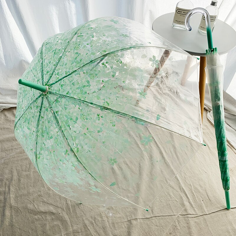 Parapluie pliant Transparent coupe-vent, grand format, léger, mignon, pour mariage, plage, vêtements de pluie BY50YS: Gris foncé