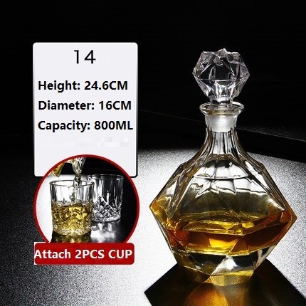 Russland Wodka Karaffe Whiskey Flasche Kristall Glas Wein Bahre Behälter Glasflasche Glas Tasse Heimat Bar Werkzeuge Dekoration: 14