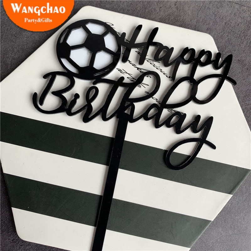 Double-layer Football Theme Cake Decoration Theme Boy Happy Birthday Cake Topper Party Supplies Kids Favors Baby Shower