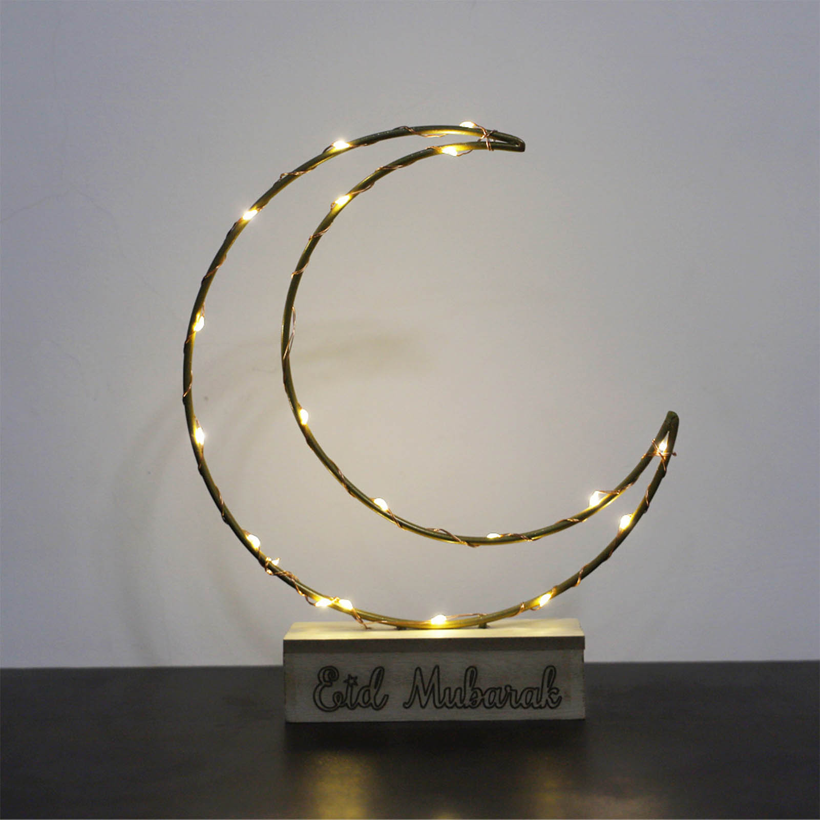 1pc EID Mubarak Hollow Wooden Ornament Star Moon Hanging Pendant With String For Muslim Ramadan Kareem Home Party Decoration