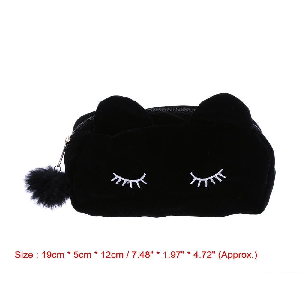 1pc lama modèle maquillage sacs multicolore modèle cosmétiques Pouchs pour voyage dames poche mignon cosmétique sac femmes Style: Black