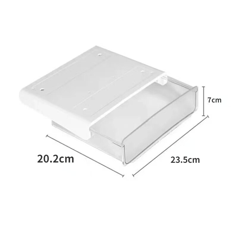 Cajones de almacenamiento para debajo del escritorio, cajonera Invisible pequeña para dormitorio, organizador de papelería para oficina en casa: YELLOW