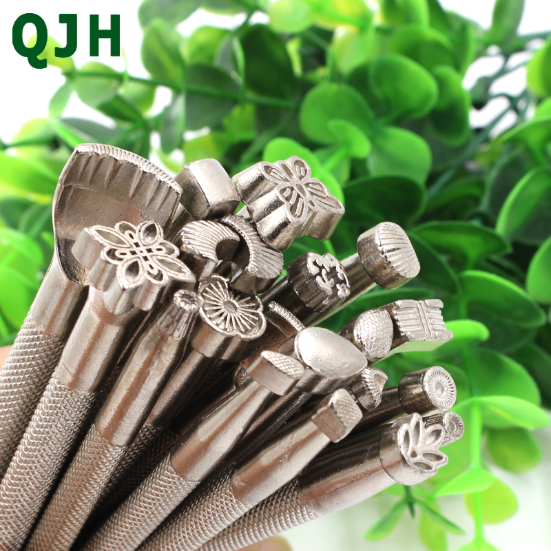 QJH skóra rzeźba ręczne narzędzia rymarskie grawerowanie zestaw rzemieślniczy skóra drukowanie narzędzia kaletnicze 1 zestaw (20 sztuk)