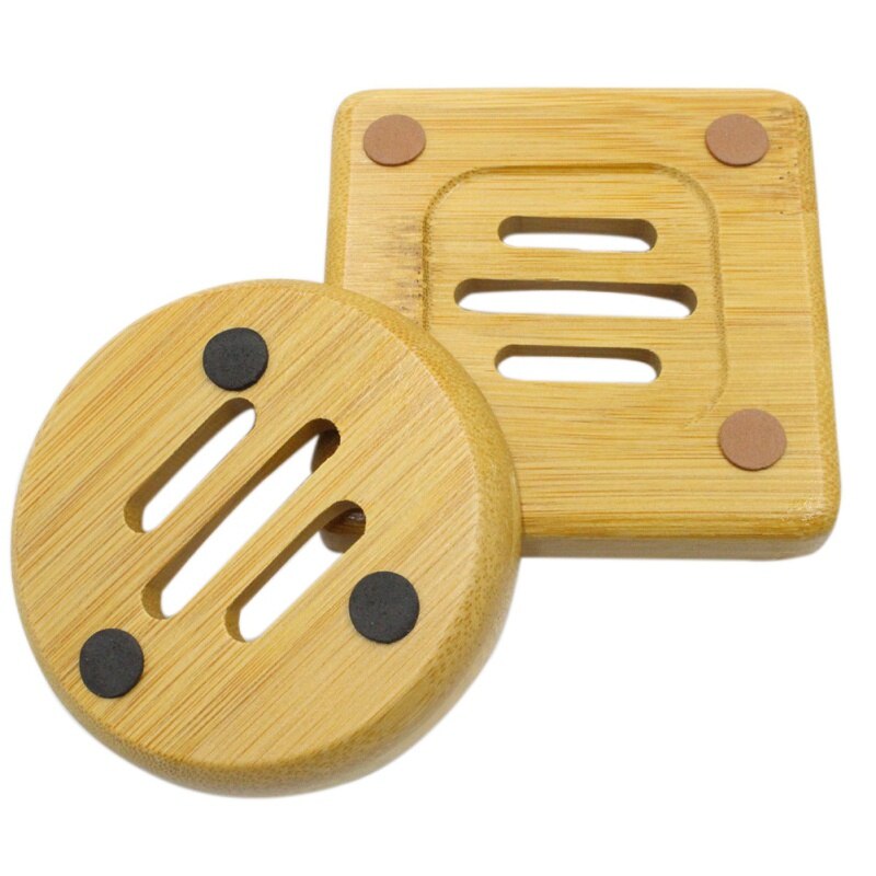 Wooden Soap Tray Drainer Soap Dishes Bathroom Soap Holder Shower Soap Stand Storage Box