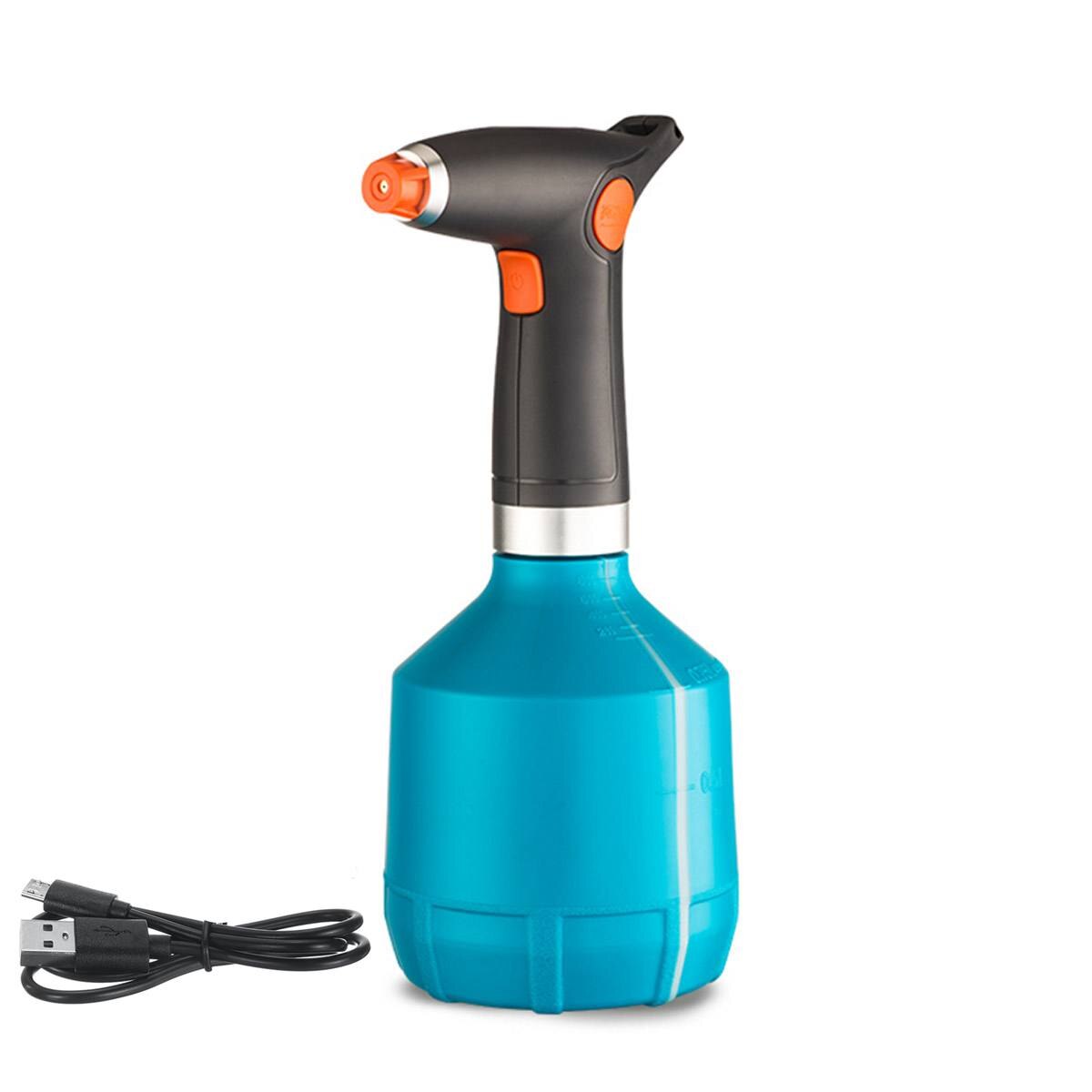 1L Electric Plant Spray Bottle Automatic Watering Fogger USB Garden Tool Handheld Garden Sprayer Electric Fogger Watering Can: Blauw
