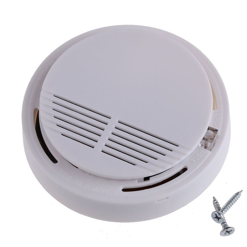 White Durable 85dB Home Hotel Security Fire Protection Sensor Alarm Photoelectric Cordless Smoke Detector Security System