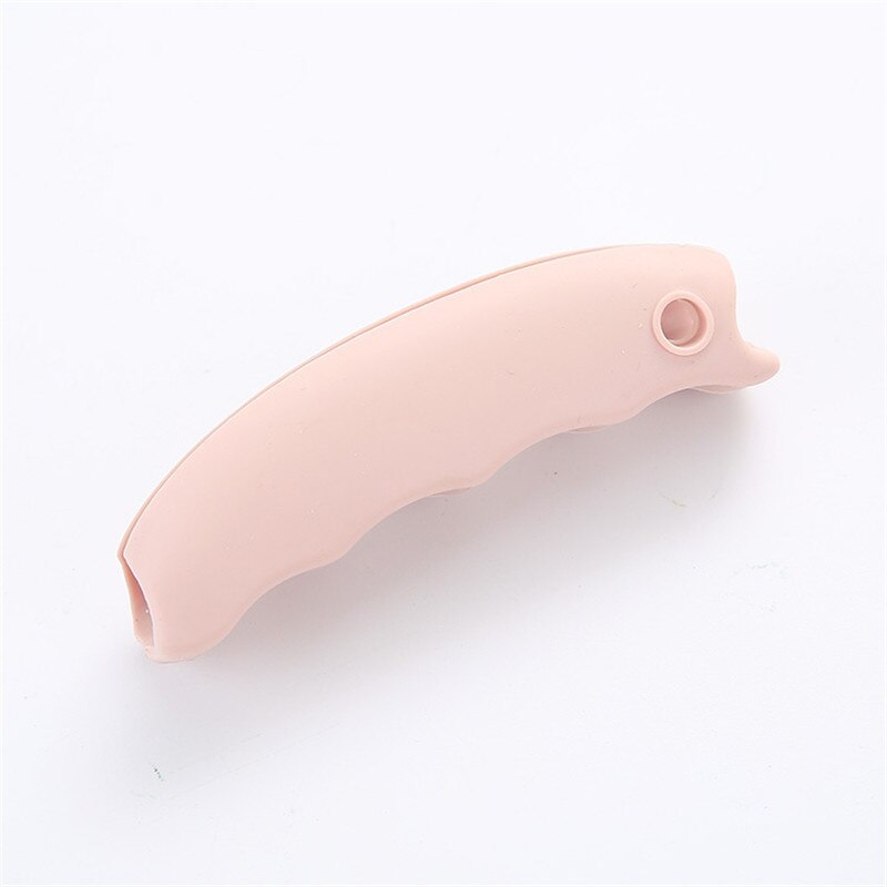 1PC Silicone Shopping Bag Holder Clips Handle Carrier Mention Dish Carry Bags Save Effort Clip Comfortable Carry Handle: Pink