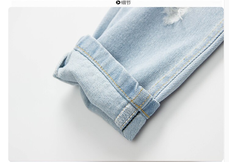 Kinderkleding jongens gaten jeans klassieke broeken kinder denim kleding trend lange broeken babyjongens casual broeken 2-6t