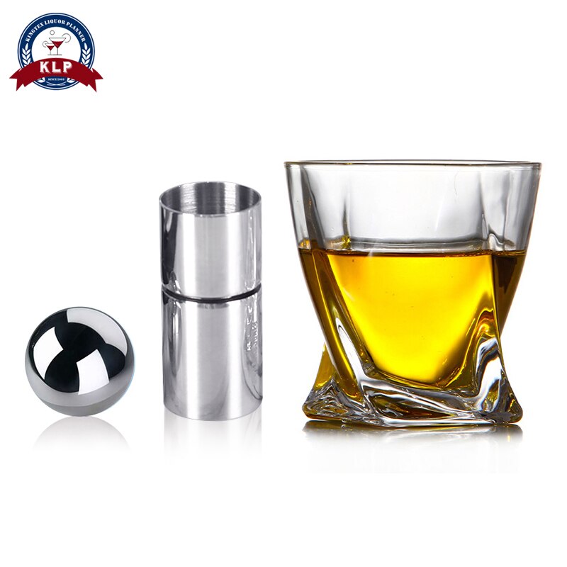 Pierres de whisky en acier inoxydable glaçon rond pierre de whisky