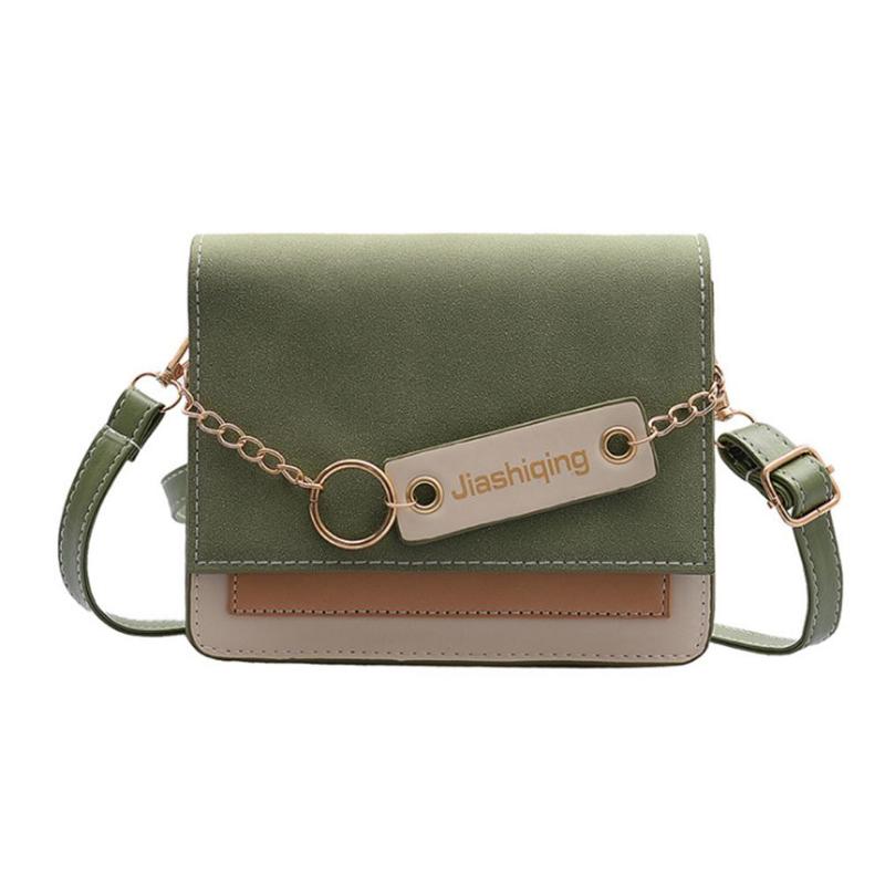 Frostet crossbody veske kvinner høy personlighet hit farge skjøting bærbare skulder messenger bags