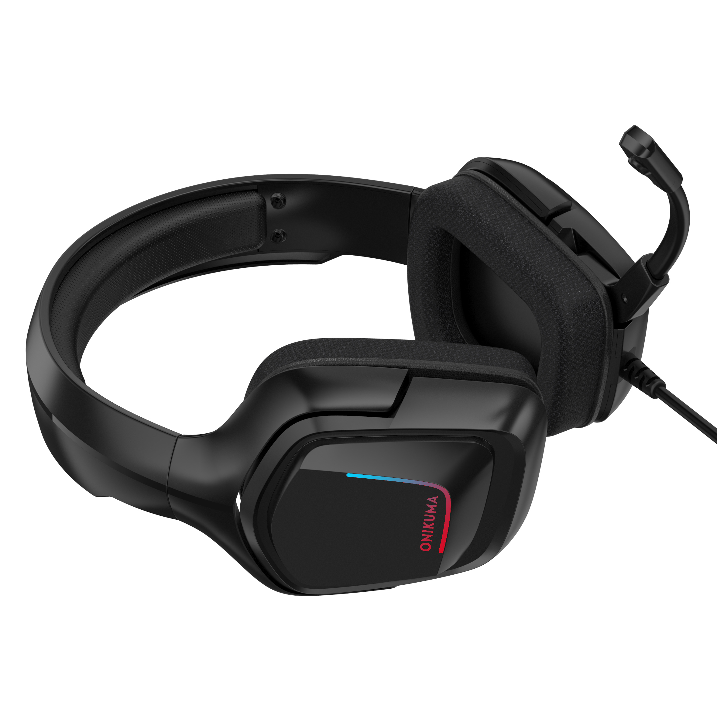 ONIKUMA K20 PS4 słuchawki słuchawki gamingowe 3.5mm komputer dla graczy Stereo gry słuchawki z mikrofonem/Led Light dla XBox One/Laptop Tab