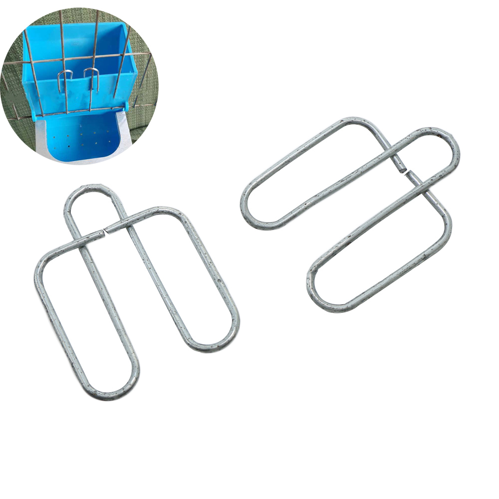 5Pc Cage Feed Box Buckle Animal Trough Feeding Food Containers Clip Rabbit Trough Anti-waste Mink Fox Feeder Card Fixed Feeder