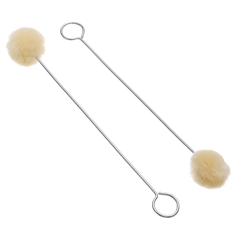 40pcs Round Wool Daubers With Metal Handle For Dye Dauber Applicator Assisted Dyeing Tools Leather Tool Accessories