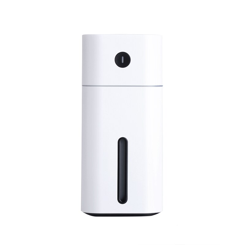 Difusor de aceites esenciales, Mini humidificador cuadrado D ultrasónico, purificador de aire, Luz LED nocturna, ambientador de coche USB para oficina: White
