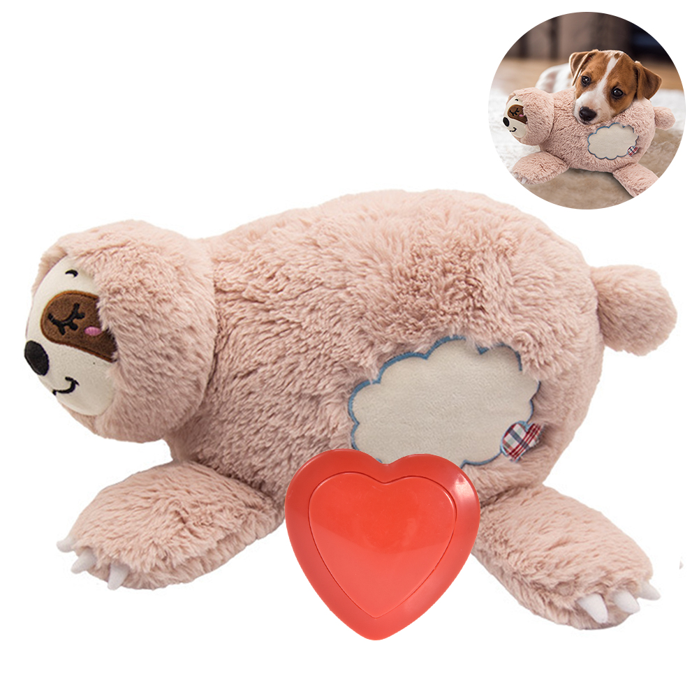 Dog Toy Plush Toy Comfortable Behavioral Training Aid Toy Heart Beat Soothing Heating Plush Doll Sleep For Dogs Cats: G    Heart Beat