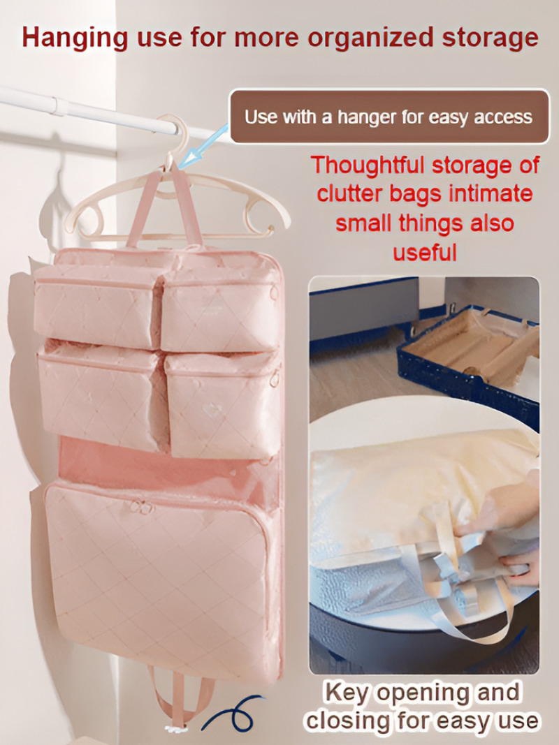 Travel Storage Bags Suitcase Storage Bags Foldable Hanging Large Capacity Storage Bags Waterproof Clothing Partition Storage Bag