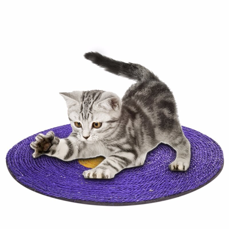 Kattenkrabmat exclusieve uitvoering handgemaakte ronde sisal hennep krabmat handige krab instinct verlichting mat voor katten