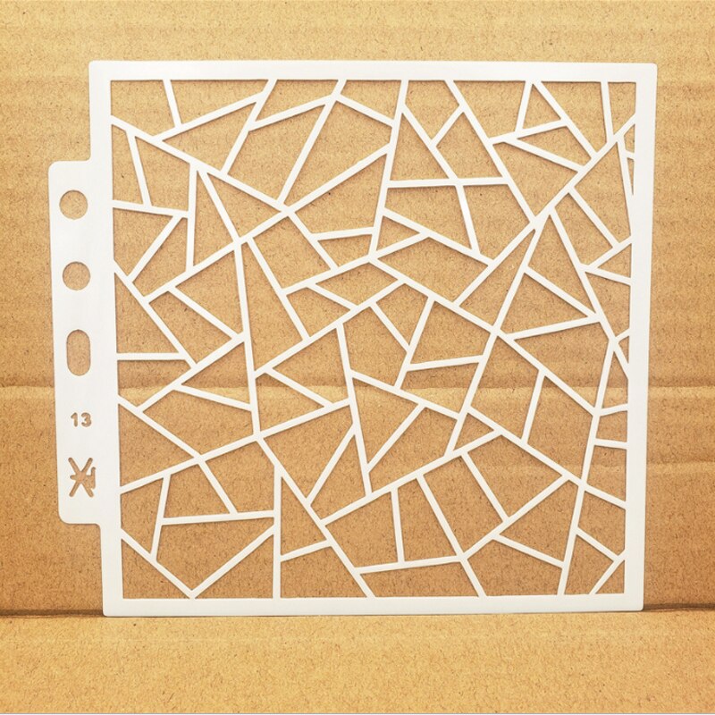 2pc Letter Triangle Stencil Painting Template DIY Walls Scrapbooking Diary Album Coloring Embossing Decoration Graffiti Reusable