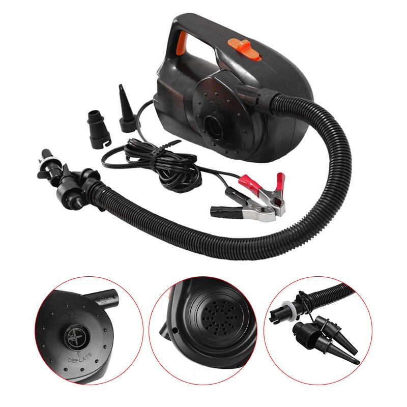 12V Car Air Pump Rechargable Pump Electric Inflatable Air Pump For Kayak Boat Swimming Pool Air Cushions Ball Portable Blower