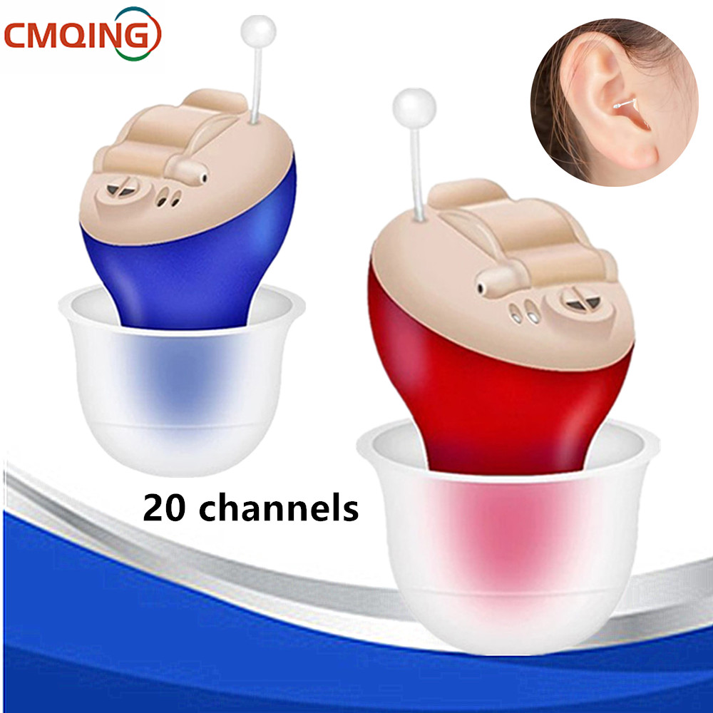 20 channel Digital Hearing Aid Rechargeable CIC Hearing Aids High Power Ear Hearing Sound Amplifier Hearing Device